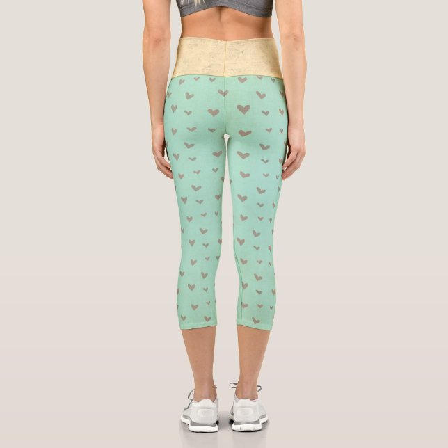 Hearts Capri Leggings (Reverso )