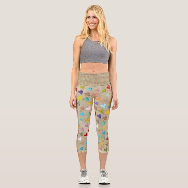 Hearts Capri Leggings (Anverso)