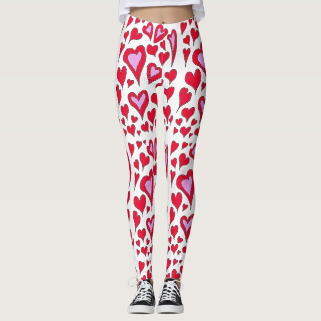 Hearts Drawing Leggings (Anverso)
