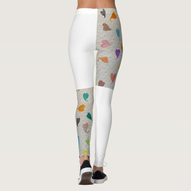 Hearts Half Printed Leggings  (Reverso)