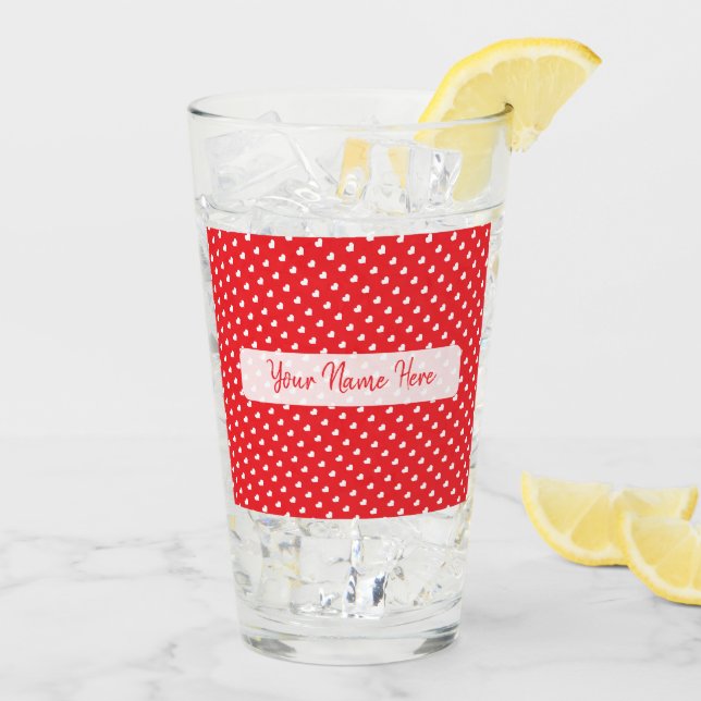 Hearts Happy Valentine’s Day Modern Love Pattern (Reverso (hielo))