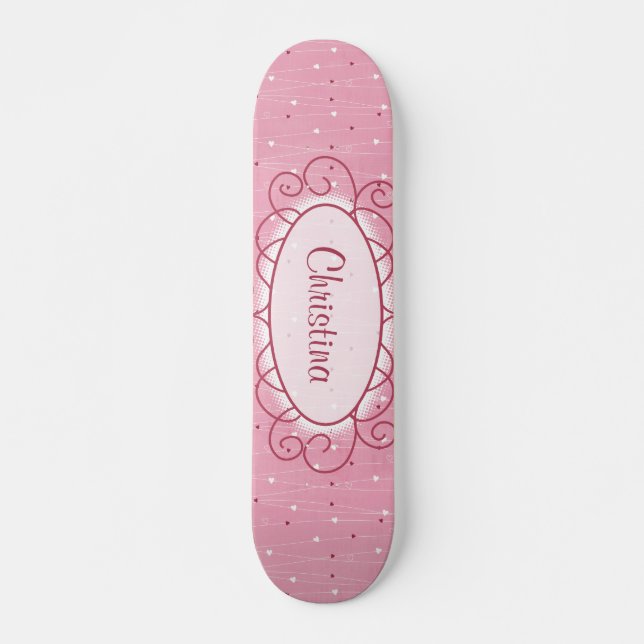 Hearts & Love Mini Skateboard (Anverso )