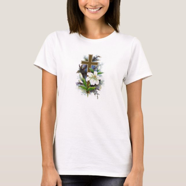 Heather Circle Top w/Blue Flower Cross (Anverso)