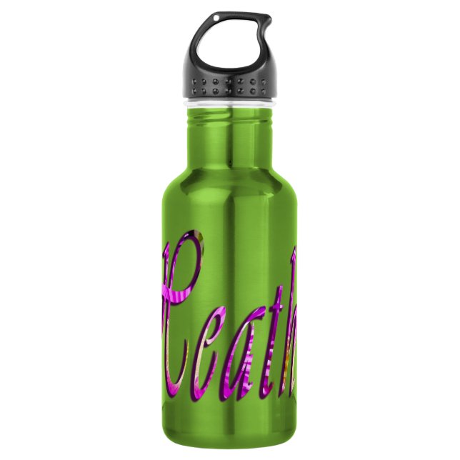 Heather, Nombre, Logo, Chicas Botella de Agua Reut (Anverso)