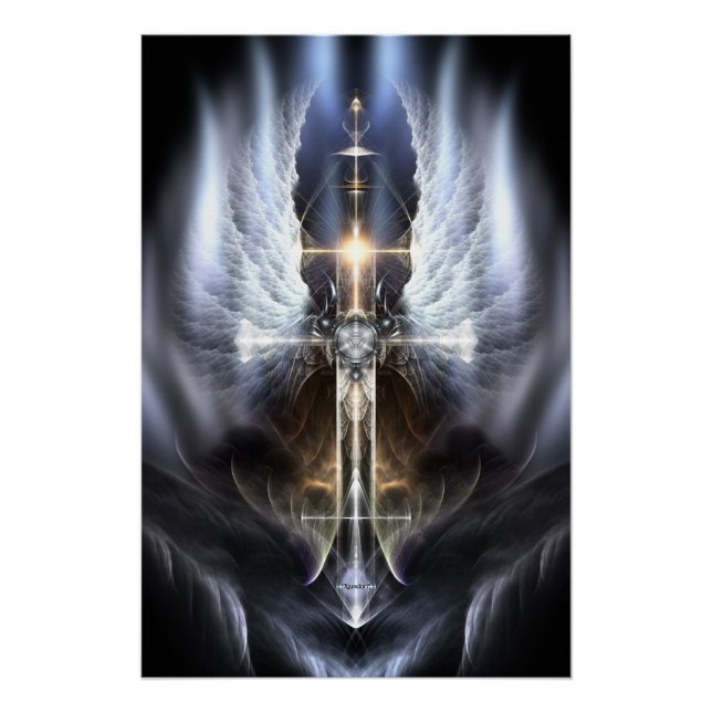 Heavenly Angel Wing Cross Perfect Poster (Anverso)