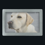 Hebilla amarilla del laboratorio<br><div class="desc">Perro amarillo del labrador retriever para los amantes del perro.</div>