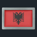 Hebilla de cinturón con bandera de Albania<br><div class="desc">¡Añada un toque de orgullo albanés a su armario con nuestra hebilla de cinturón exclusiva con la bandera de Albania! Diseñada con meticulosa atención a los detalles, esta hebilla de cinturón es más que un accesorio; es una celebración del legado albanés y el orgullo cultural. El diseño muestra de manera...</div>