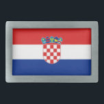 Hebilla de cinturón con bandera de Croacia<br><div class="desc">Añada un toque de orgullo croata a su armario con nuestra exclusiva hebilla de cinturón con la bandera de Croacia. Diseñada con meticulosa atención a los detalles, esta hebilla de cinturón es más que un accesorio funcional; es una celebración del legado y orgullo cultural de Croacia. El diseño vibrante muestra...</div>