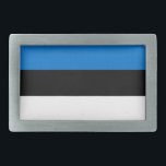 Hebilla de cinturón con bandera de Estonia<br><div class="desc">¡Muestra tu orgullo estonio con cada conjunto usando esta hebilla de cinturón audaz y elegante con la bandera de Estonia! Diseñado para combinar la moda con la identidad nacional, esta hebilla de cinturón llamativa muestra orgullosamente las icónicas franjas azul, negro y blanco de la bandera estonia. Es más que un...</div>