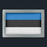 Hebilla de cinturón con bandera de Estonia<br><div class="desc">¡Muestra tu orgullo estonio con cada conjunto usando esta hebilla de cinturón audaz y elegante con la bandera de Estonia! Diseñado para combinar la moda con la identidad nacional, esta hebilla de cinturón llamativa muestra orgullosamente las icónicas franjas azul, negro y blanco de la bandera estonia. Es más que un...</div>