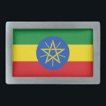 Hebilla de cinturón con bandera de Etiopía<br><div class="desc">Esta llamativa hebilla de cinturón con la bandera de Etiopía es una audaz declaración que agrega un toque patriótico a cualquier conjunto. Mostrando los vivos colores verde, amarillo y rojo con el emblema icónico en el centro, esta hebilla de cinturón es perfecta para los que se enorgullecen de la rica...</div>