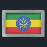 Hebilla de cinturón con bandera de Etiopía<br><div class="desc">Esta llamativa hebilla de cinturón con la bandera de Etiopía es una audaz declaración que agrega un toque patriótico a cualquier conjunto. Mostrando los vivos colores verde, amarillo y rojo con el emblema icónico en el centro, esta hebilla de cinturón es perfecta para los que se enorgullecen de la rica...</div>