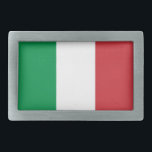 Hebilla de cinturón con bandera de Italia<br><div class="desc">Elegante hebilla de cinturón con bandera de Italia. Este producto es su personalizable.</div>