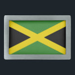Hebilla de cinturón con bandera de Jamaica<br><div class="desc">Elegante hebilla de cinturón con bandera de Jamaica. Este producto es su personalizable.</div>