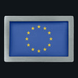 Hebilla de cinturón con bandera de la Unión Europe<br><div class="desc">¡Muestra tu orgullo europeo con esta elegante hebilla de cinturón con la bandera de la Unión Europea! Diseñada con materiales de alta calidad y meticulosa atención a los detalles, esta hebilla de cinturón exhibe maravillosamente el diseño icónico de la bandera de la UE -un círculo de doce estrellas doradas sobre...</div>