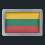 Hebilla de cinturón con bandera de Lituania<br><div class="desc">¡Añada una declaración audaz de orgullo lituano a su armario con esta hebilla exclusiva de cinturón con la bandera de Lituania! Esta hebilla de cinturón, elaborada con precisión, muestra orgullosamente los colores vibrantes de la bandera nacional de Lituania: amarillo, verde y rojo. El diseño dinámico hace de este accesorio no...</div>