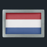 Hebilla de cinturón con bandera de los Países Bajo<br><div class="desc">Mejora tu estilo con nuestra hebilla de cinturón distintiva con la bandera de los Países Bajos. Esta hebilla de cinturón, elaborada con meticulosa atención a los detalles, exhibe con orgullo la emblemática bandera tricolor de los Países Bajos. La bandera tiene tres bandas horizontales de igual tamaño: rojo en la parte...</div>