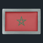 Hebilla de cinturón con bandera de Marruecos<br><div class="desc">Añade un toque de orgullo marroquí a tu armario con nuestra hebilla exclusiva de cinturón con la bandera de Marruecos. Diseñada con meticulosa atención a los detalles, esta hebilla de cinturón es más que un accesorio elegante; es una celebración del rico patrimonio y orgullo cultural de Marruecos. El diseño vibrante...</div>