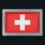 Hebilla de cinturón con bandera de Suiza<br><div class="desc">Añade un toque de orgullo suizo a tu atuendo con esta elegante hebilla con la bandera de Suiza. Esta hebilla, elaborada con meticulosa atención a los detalles, es más que sólo un accesorio; es una celebración del patrimonio suizo y del orgullo nacional. El diseño exhibe orgullosamente la emblemática bandera de...</div>