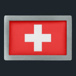 Hebilla de cinturón con bandera de Suiza<br><div class="desc">Añade un toque de orgullo suizo a tu atuendo con esta elegante hebilla con la bandera de Suiza. Esta hebilla, elaborada con meticulosa atención a los detalles, es más que sólo un accesorio; es una celebración del patrimonio suizo y del orgullo nacional. El diseño exhibe orgullosamente la emblemática bandera de...</div>
