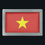 Hebilla de cinturón con bandera de Vietnam<br><div class="desc">Añada un toque de orgullo vietnamita a su armario con nuestra exclusiva hebilla de cinturón con la bandera de Vietnam. Este elegante accesorio exhibe orgullosamente el diseño vibrante de la bandera vietnamita. La hebilla muestra de manera destacada el fondo rojo con una gran estrella amarilla en el centro, simbolizando la...</div>