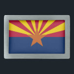 Hebilla de cinturón con bandera del estado de Ariz<br><div class="desc">Añada un toque de orgullo de Arizona a su conjunto con nuestra exclusiva hebilla de cinturón con la bandera de Arizona! Diseñada con meticulosa atención a los detalles, esta hebilla de cinturón es más que un accesorio funcional; es una celebración del patrimonio de Arizona y el orgullo cultural. El diseño...</div>