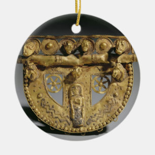 hebilla de cinturón con decoración granulada, Or