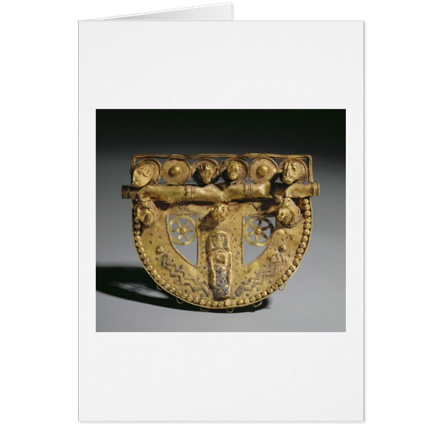 Hebilla de cinturón con decoración granulada, Orie (Frente)