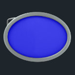 Hebilla De Cinturón Oval Azul (color sólido)<br><div class="desc">Azul (color sólido)</div>