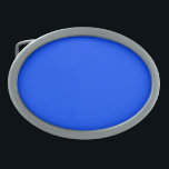 Hebilla De Cinturón Oval Azul (RYB) (color sólido)<br><div class="desc">Azul (RYB) (color sólido)</div>