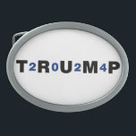 Hebilla De Cinturón Oval Azul Trump 2024<br><div class="desc">Presidente Donald J. Trump para presidente de POTUS en las elecciones presidenciales de 2024 - Save America</div>