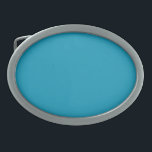 Hebilla De Cinturón Oval Azul-verde (color sólido)<br><div class="desc">Azul-verde (color sólido)</div>
