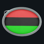 Hebilla De Cinturón Oval Bandera afroamericana completa<br><div class="desc">Bandera afroamericana o Bandera africana de la diáspora llena completamente el área de diseño de este artículo. Las rayas verticales rojas,  negras y verdes te permiten compartir tu patrimonio.</div>