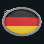 Hebilla De Cinturón Oval Bandera de Alemania<br><div class="desc">¡Un regalo ideal para todos los patriotas de su país!</div>