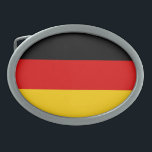 Hebilla De Cinturón Oval Bandera de Alemania<br><div class="desc">¡Un regalo ideal para todos los patriotas de su país!</div>