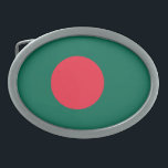 Hebilla De Cinturón Oval Bandera de Bangladesh (Bangladesh)<br><div class="desc">Este diseño presenta la bandera nacional de Bangladesh (oficialmente conocida como República Popular de Bangladesh), que es un país del sur de Asia. Bangladesh está entre los países más densamente poblados del mundo. Bangladesh comparte fronteras terrestres con la India al oeste, al norte y al este, y con Myanmar al...</div>