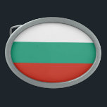 Hebilla De Cinturón Oval Bandera de Bulgaria<br><div class="desc">¡Un regalo ideal para todos los patriotas de su país!</div>