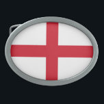Hebilla De Cinturón Oval Bandera de Inglaterra<br><div class="desc">Bandera patriótica de Inglaterra.</div>