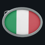 Hebilla De Cinturón Oval Bandera de Italia<br><div class="desc">La bandera nacional de Italia.</div>
