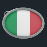 Hebilla De Cinturón Oval Bandera de Italia<br><div class="desc">La bandera nacional de Italia.</div>