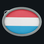 Hebilla De Cinturón Oval Bandera de Luxemburgo<br><div class="desc">¡Un regalo ideal para todos los patriotas de su país!</div>