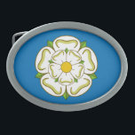 Hebilla De Cinturón Oval Bandera de Yorkshire (Reino Unido)<br><div class="desc">Bandera de Yorkshire,  Inglaterra.</div>