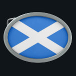 Hebilla De Cinturón Oval Bandera escocesa bbcn<br><div class="desc">Diseño de hebilla de cinturón de bandera escocesa © Trinkets and Things 2017 - AHP Design. Todos Los Derechos Reservados. 030417</div>