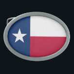 Hebilla De Cinturón Oval Bandera Estatal de Texas<br><div class="desc">Bandera del estado de Texas.</div>