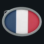Hebilla De Cinturón Oval Bandera francesa<br><div class="desc">La bandera nacional de Francia.</div>