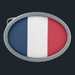 Hebilla De Cinturón Oval Bandera francesa<br><div class="desc">La bandera nacional de Francia.</div>