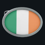 Hebilla De Cinturón Oval Bandera irlandesa bbcn<br><div class="desc">Diseño de hebilla de cinturón de bandera irlandesa © Trinkets and Things 2017 - AHP Design. Todos Los Derechos Reservados.</div>