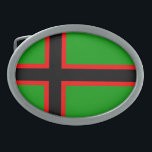 Hebilla De Cinturón Oval Bandera nacional de Karelia<br><div class="desc">Bandera patriótica de Karelia.</div>