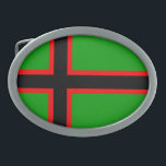 Hebilla De Cinturón Oval Bandera nacional de Karelia<br><div class="desc">Bandera patriótica de Karelia.</div>