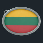 Hebilla De Cinturón Oval Bandera Patriótica de Lituania<br><div class="desc">Bandera patriótica de Lituania.</div>